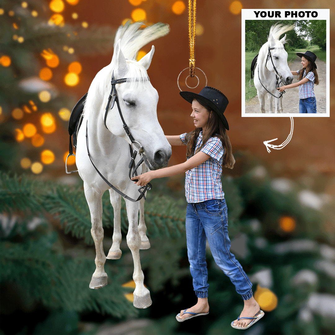 Free Ride - Personalized Mica Ornament - Christmas Gift For Family Members