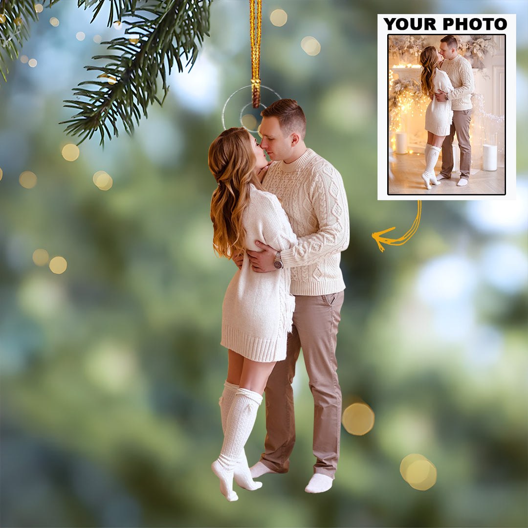 Together Always - Personalized Photo Mica Ornament - Christmas, Anniversary Gift For Couple, Husband, Wife