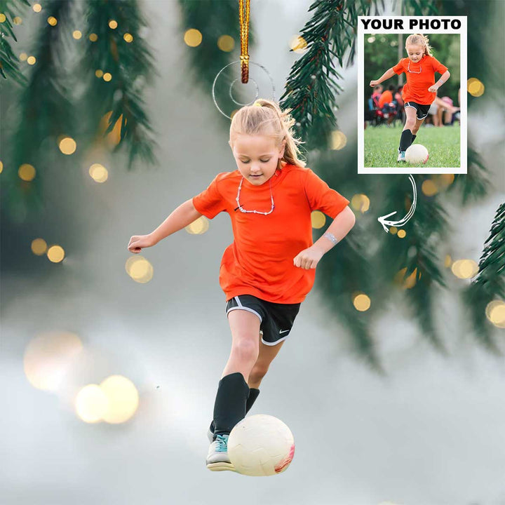 Let’s Go, Superstar! - Personalized Photo Mica Ornament - Christmas Gift For Family Members, Kids And Sport Players