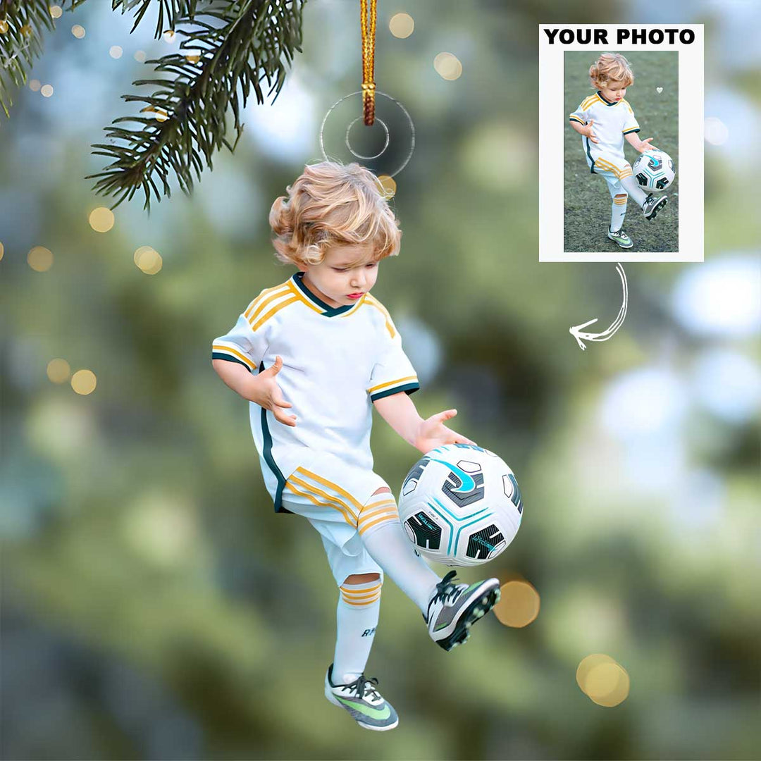 Let’s Go, Superstar! - Personalized Photo Mica Ornament - Christmas Gift For Family Members, Kids And Sport Players