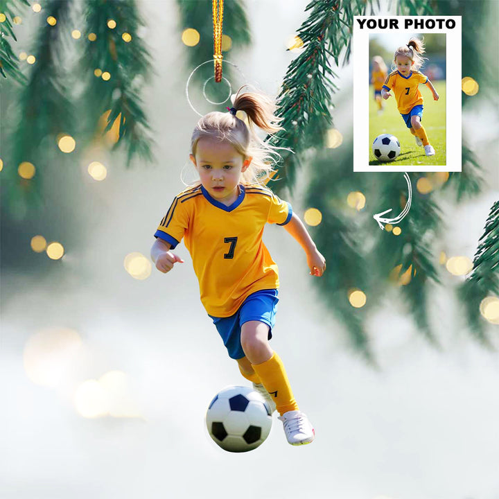 Let’s Go, Superstar! - Personalized Photo Mica Ornament - Christmas Gift For Family Members, Kids And Sport Players