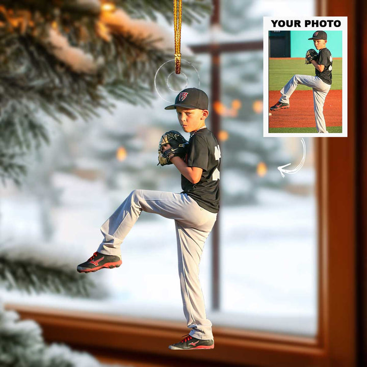 Proud Player - Personalized Photo Mica Ornament - Christmas Gift For Sport Loving Kids