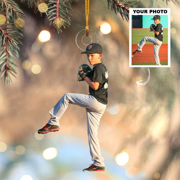 Proud Player - Personalized Photo Mica Ornament - Christmas Gift For Sport Loving Kids