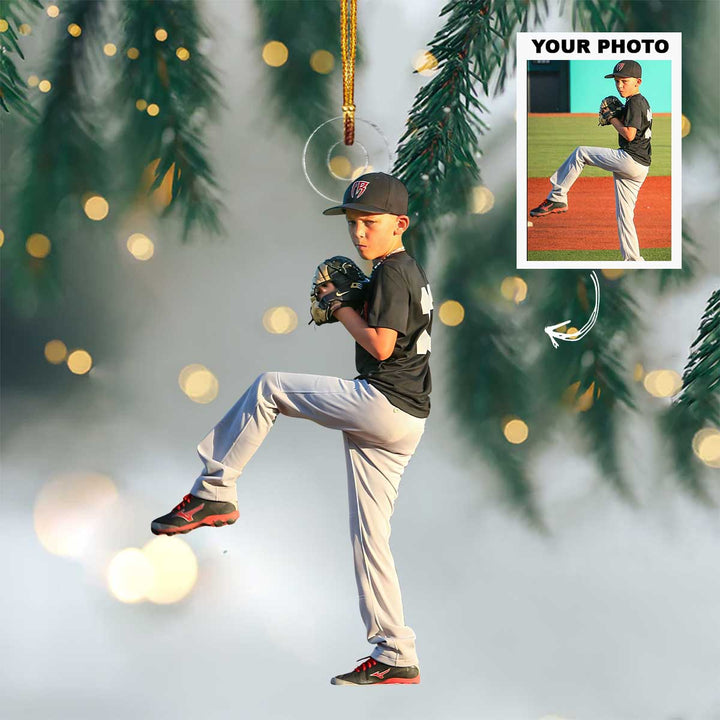 Proud Player - Personalized Photo Mica Ornament - Christmas Gift For Sport Loving Kids