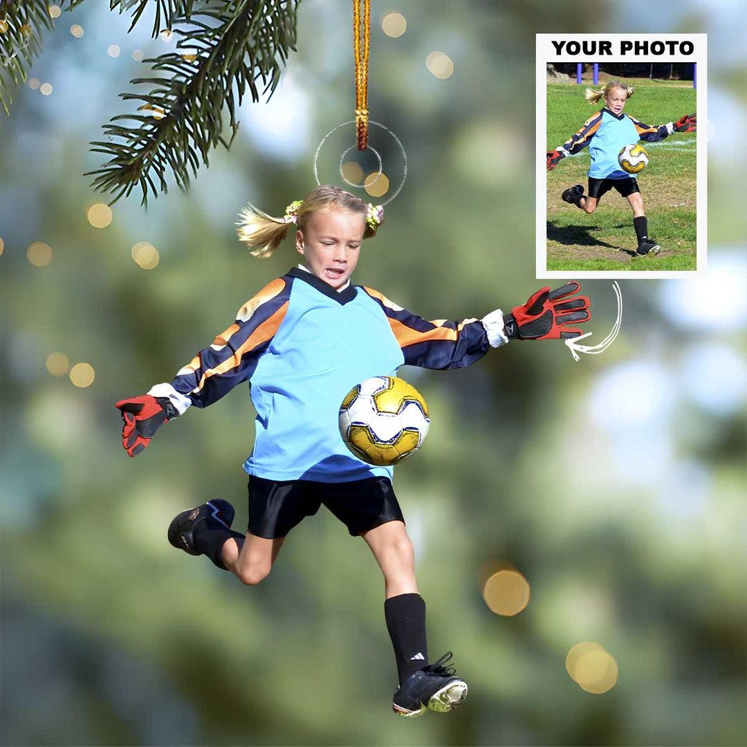 Future Star - Personalized Photo Mica Ornament - Christmas Gift For Sport Loving Kids