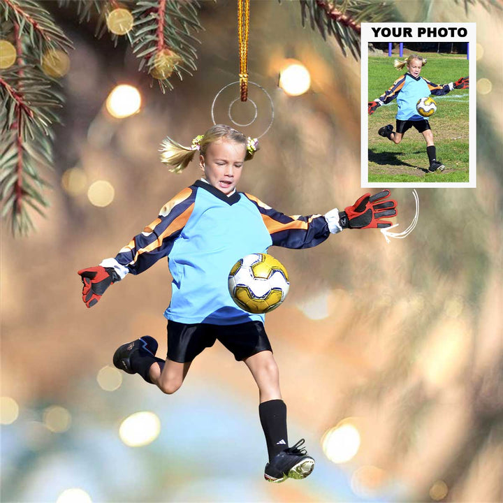 Future Star - Personalized Photo Mica Ornament - Christmas Gift For Sport Loving Kids