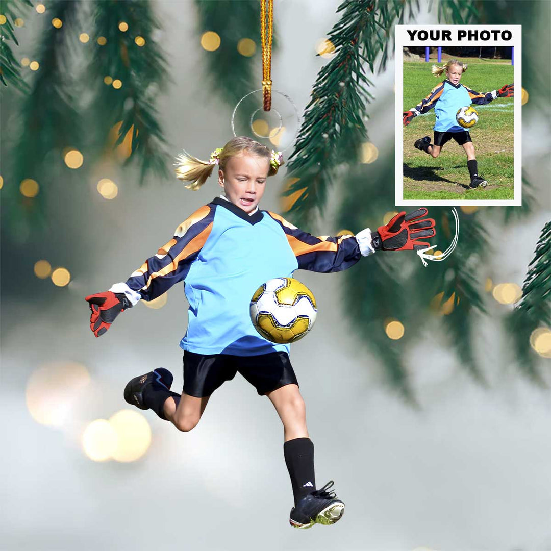 Future Star - Personalized Photo Mica Ornament - Christmas Gift For Sport Loving Kids