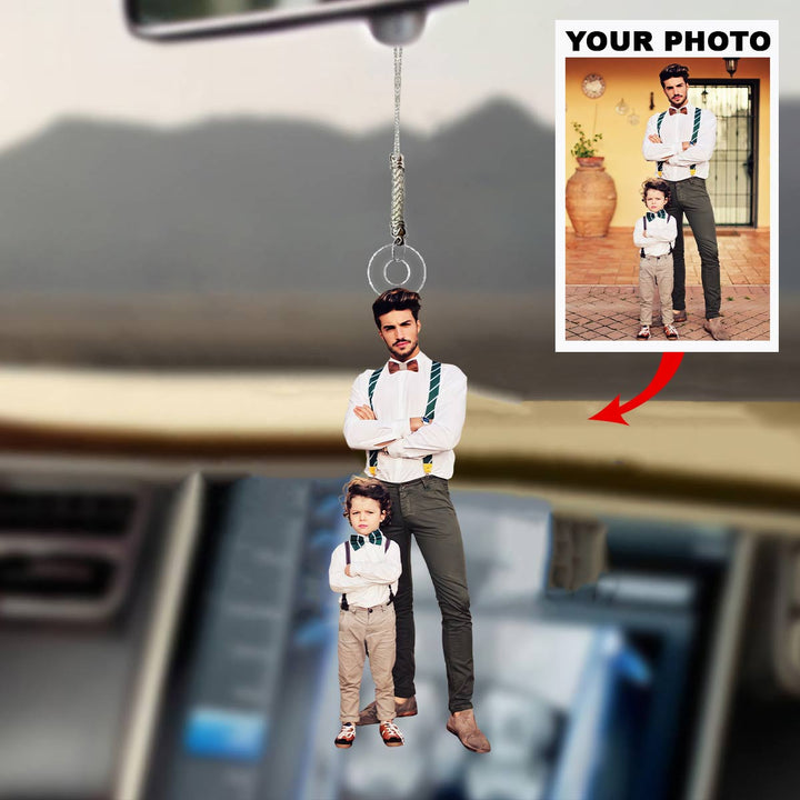 Personalized Car Hanging Ornament - Father's Day Gift For Dad & Grandpa - Custom Your Photo ARND0014 UPL0PD007