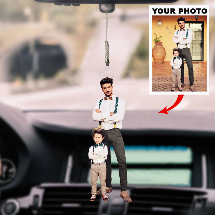 Personalized Car Hanging Ornament - Father's Day Gift For Dad & Grandpa - Custom Your Photo ARND0014 UPL0PD007