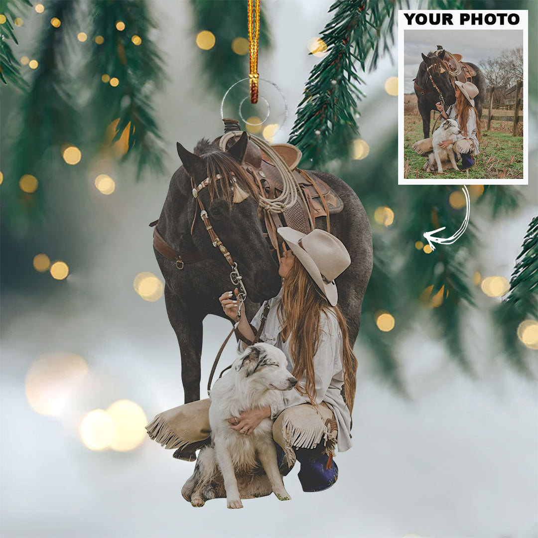 Life In The Countryside - Personalized Photo Mica Ornament - Customized Your Photo Ornament - Christmas Gift For Farmers, Family Members, Cowgirls, Cowboys