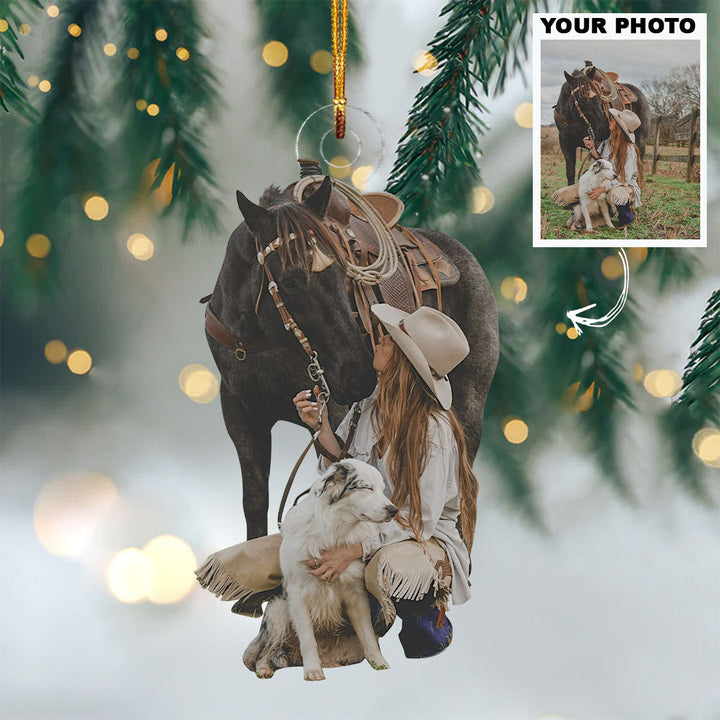Life In The Countryside - Personalized Photo Mica Ornament - Customized Your Photo Ornament - Christmas Gift For Farmers, Family Members, Cowgirls, Cowboys