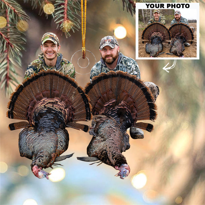 Hunting Buddies For Life - Personalized Custom Photo Mica Ornament - Christmas Gift For Hunting Lover, Turkey Hunter, Duck Hunter