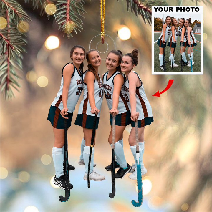 A Good Hockey Player Plays Where The Puck Is - Personalized Custom Photo Mica Ornament - Christmas Gift For Hockey Lovers, Hockey Player, Friends, Family