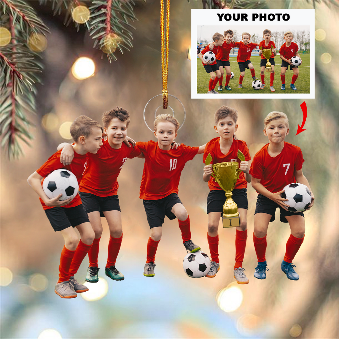Soccer Ornament - Personalized Custom Photo Mica Ornament - Christmas Gift For Sport Lover