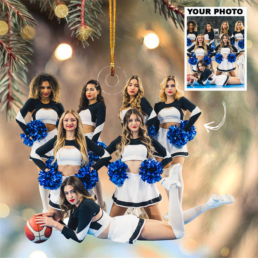 Cheerleading Ornament - Personalized Custom Photo Mica Ornament - Christmas Gift For Cheerleaders, Family Members