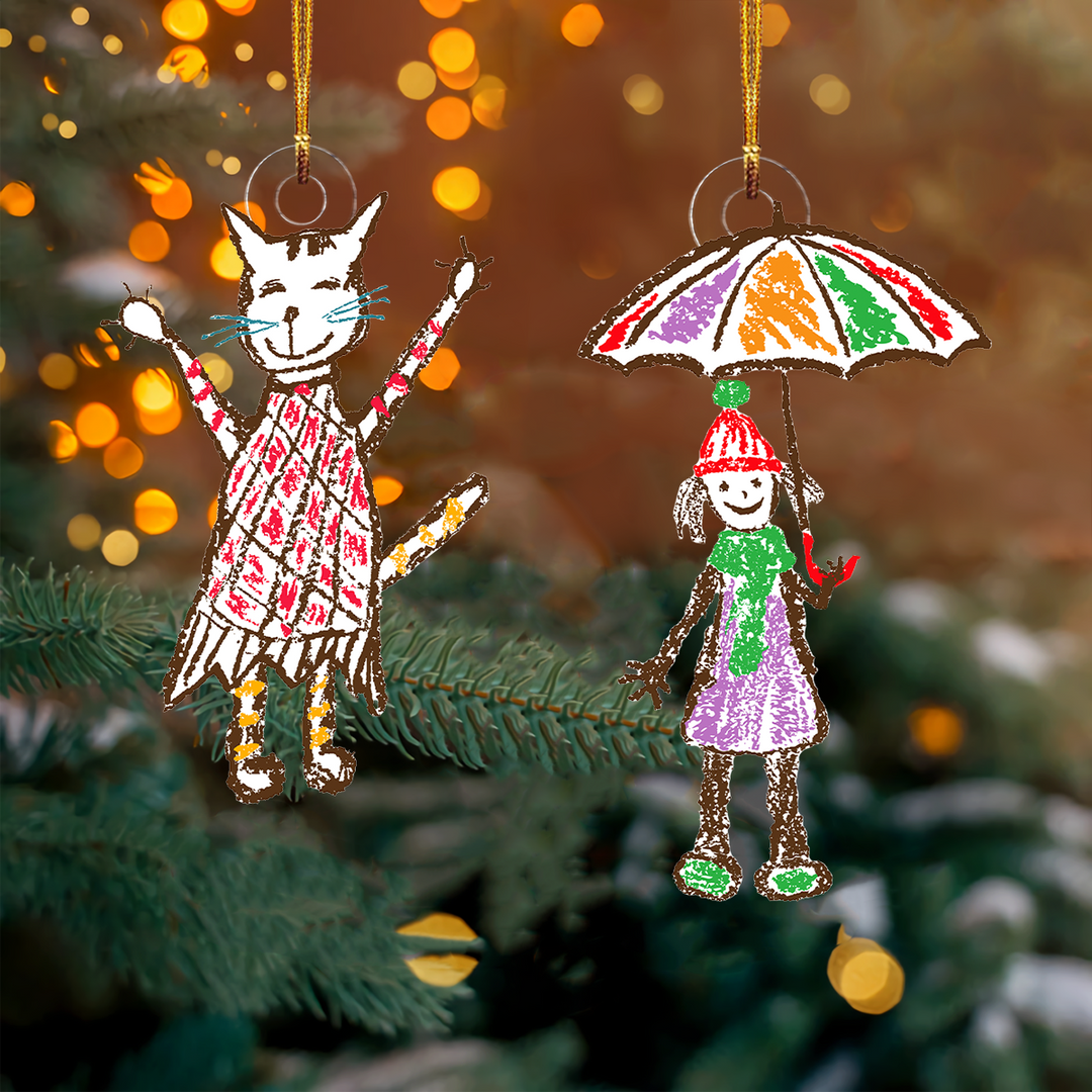 Every Child Is An Artist - Personalized Custom Photo Mica Ornament - Christmas Gift For Kids, Family, Family Members