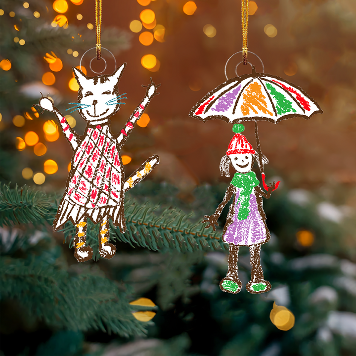 Every Child Is An Artist - Personalized Custom Photo Mica Ornament - Christmas Gift For Kids, Family, Family Members