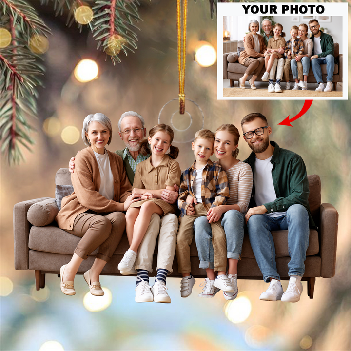 This Is Us A Whole Lot Of Love - Personalized Photo Mica Ornament - Christmas Gift For Grandma, Grandpa, Family Members