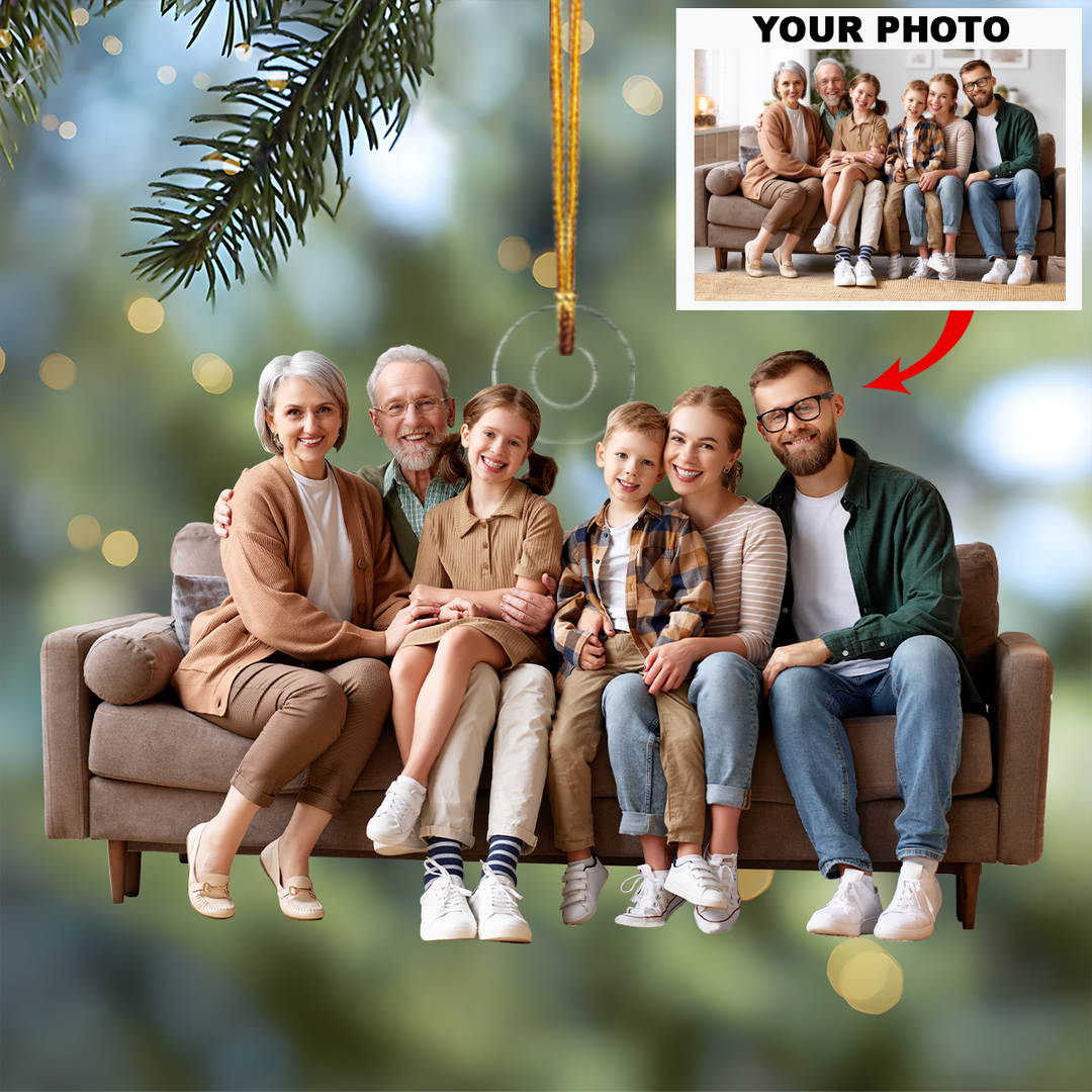 This Is Us A Whole Lot Of Love - Personalized Photo Mica Ornament - Christmas Gift For Grandma, Grandpa, Family Members