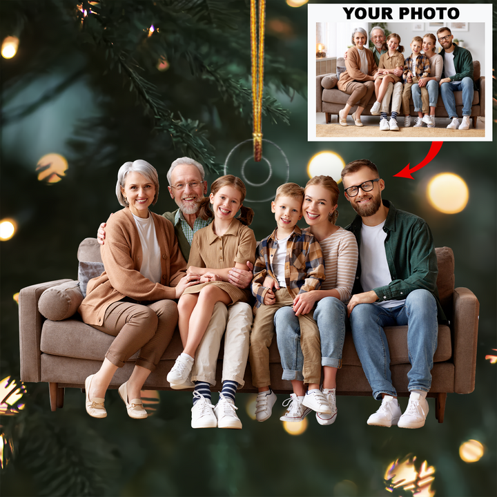 This Is Us A Whole Lot Of Love - Personalized Photo Mica Ornament - Christmas Gift For Grandma, Grandpa, Family Members