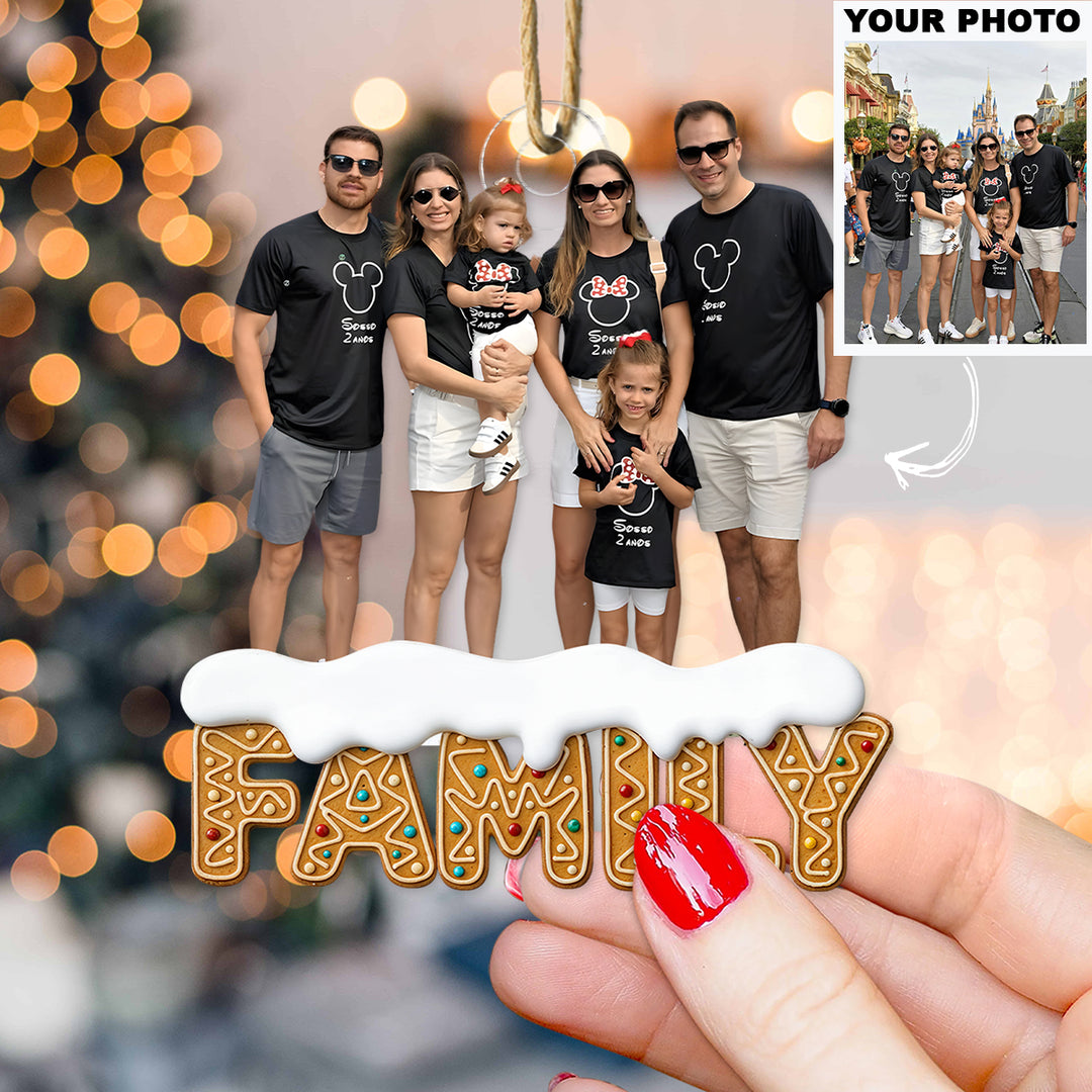 Together Is the Best Place to Be - Personalized Custom Photo Mica Ornament - Christmas Gift For Family Members UPL0HT002