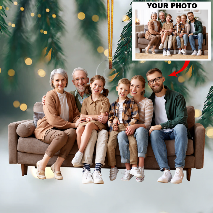 This Is Us A Whole Lot Of Love - Personalized Photo Mica Ornament - Christmas Gift For Grandma, Grandpa, Family Members