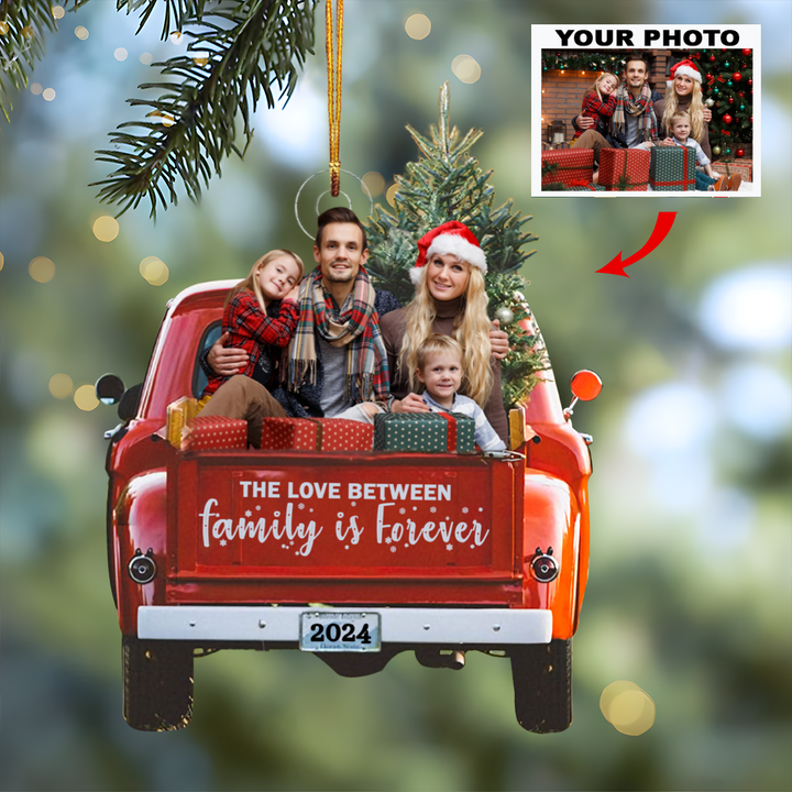 2024 Christmas V3 - Personalized Photo Mica Ornament - Christmas Gift For Grandma, Grandpa, Family Members UPL0VL019