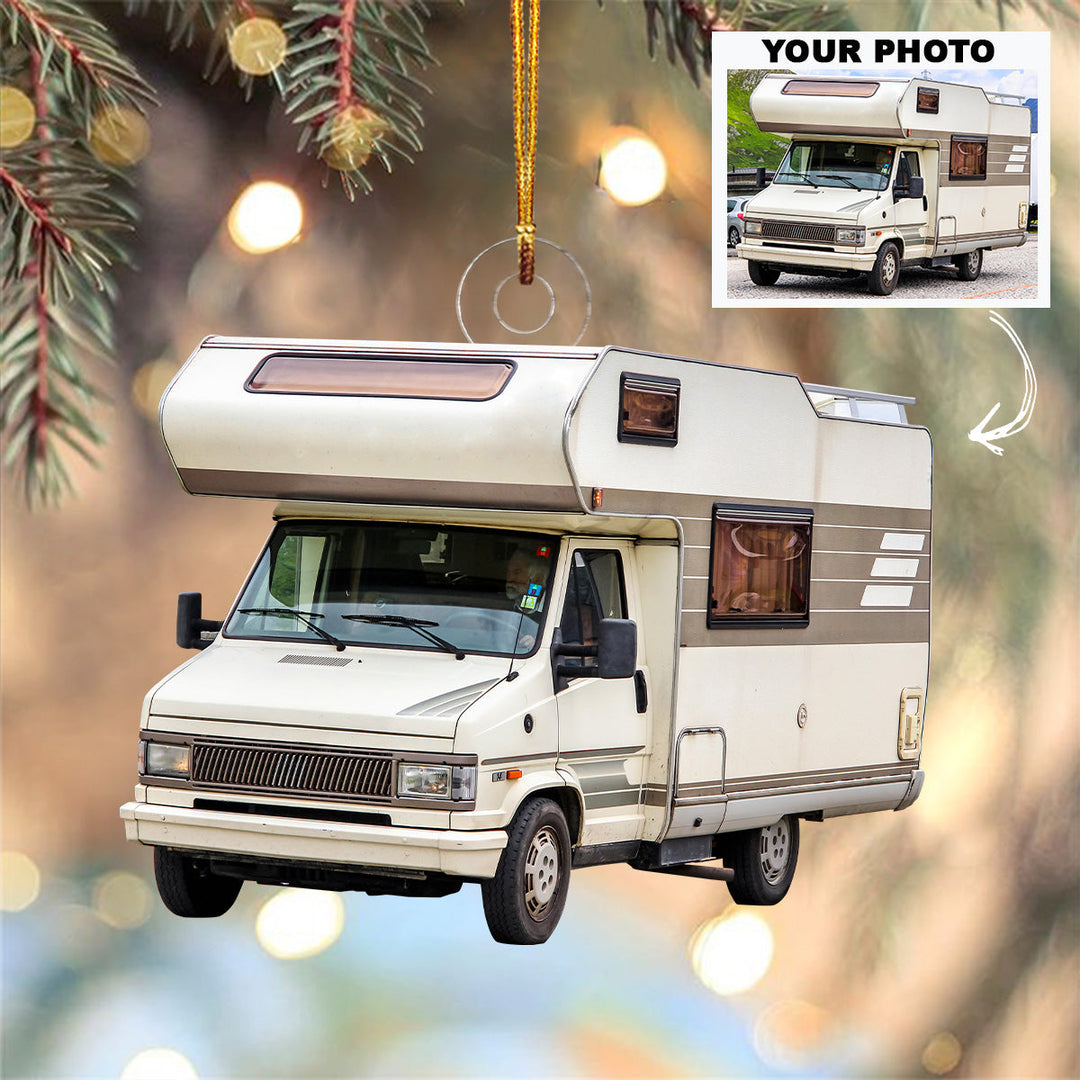 I Love Camping - Personalized Custom Photo Mica Ornament - Christmas Gift For Camping Lovers, Family Members