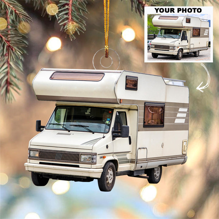 I Love Camping - Personalized Custom Photo Mica Ornament - Christmas Gift For Camping Lovers, Family Members