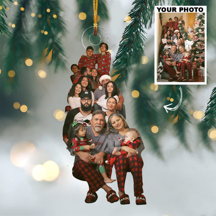 Customized Photo Ornament Funny Moment - Personalized Photo Mica Ornament - Christmas Gift For Family Members