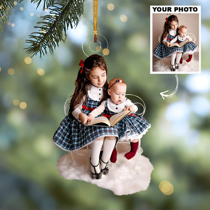 Customized Photo Ornament Christmas Baby Photo - Personalized Photo Mica Ornament - Christmas Gift For Family Members