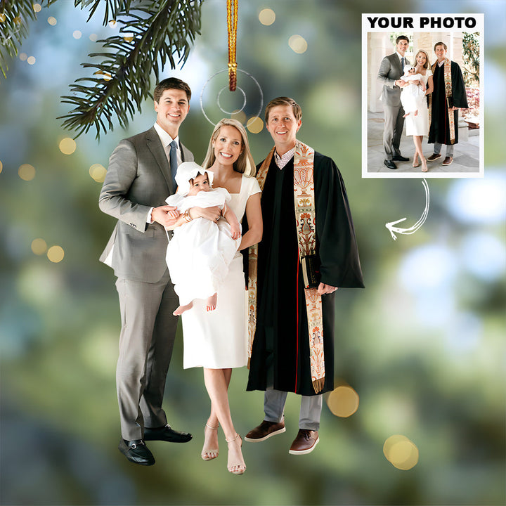 Customized Photo Ornament Family Special Moments V5 - Personalized Photo Mica Ornament - Christmas Gift For Family Members