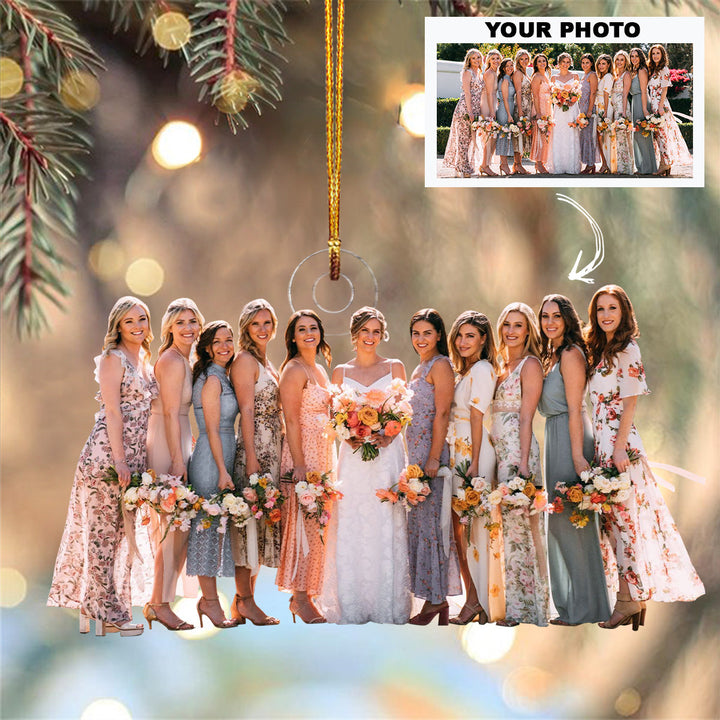 Customized Photo Ornament Friends Special Moments - Personalized Photo Mica Ornament - Christmas Gift For Friends