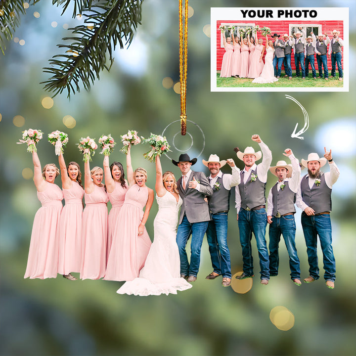 Customized Photo Ornament Friends Special Moments - Personalized Photo Mica Ornament - Christmas Gift For Friends