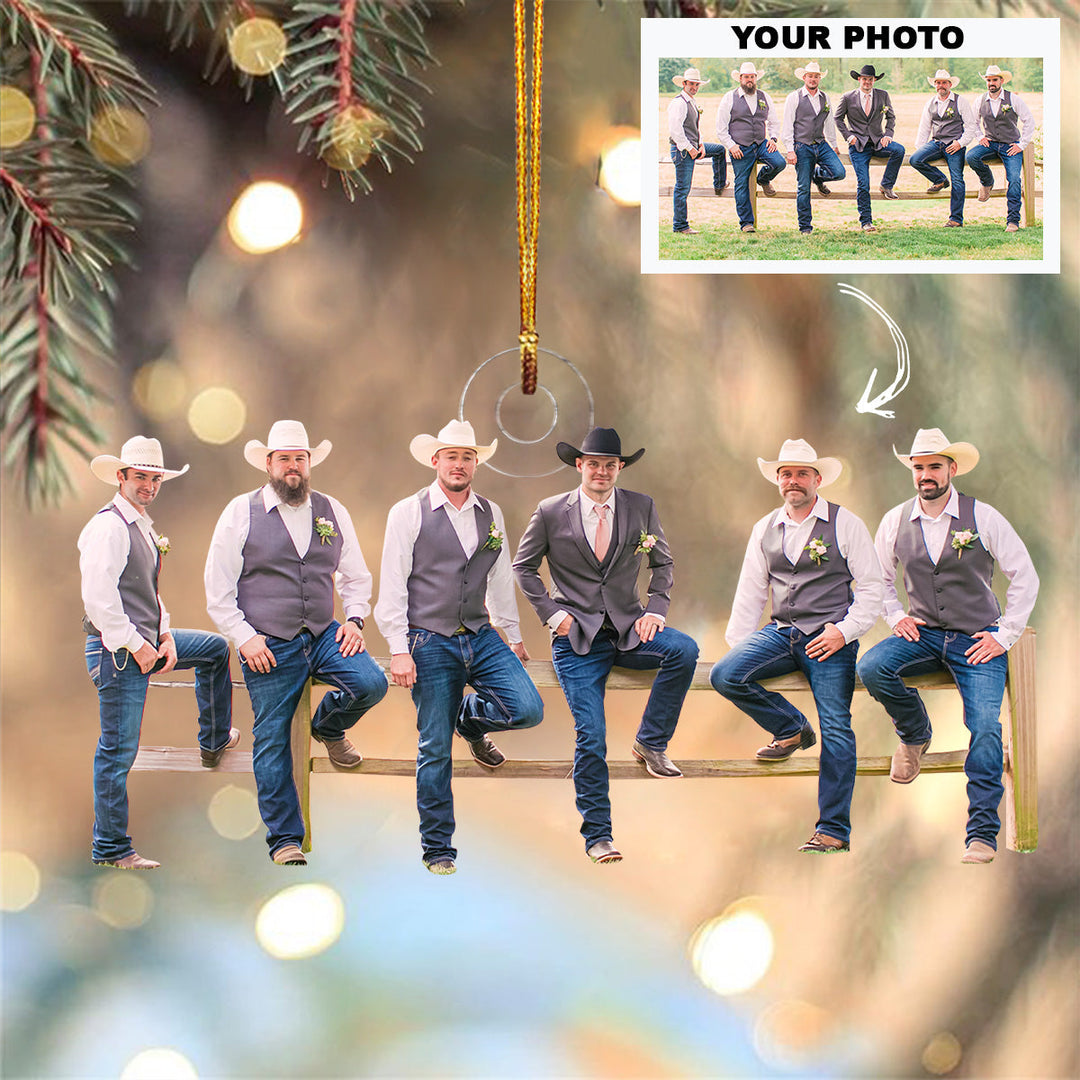 Customized Photo Ornament Friends Special Moments - Personalized Photo Mica Ornament - Christmas Gift For Friends
