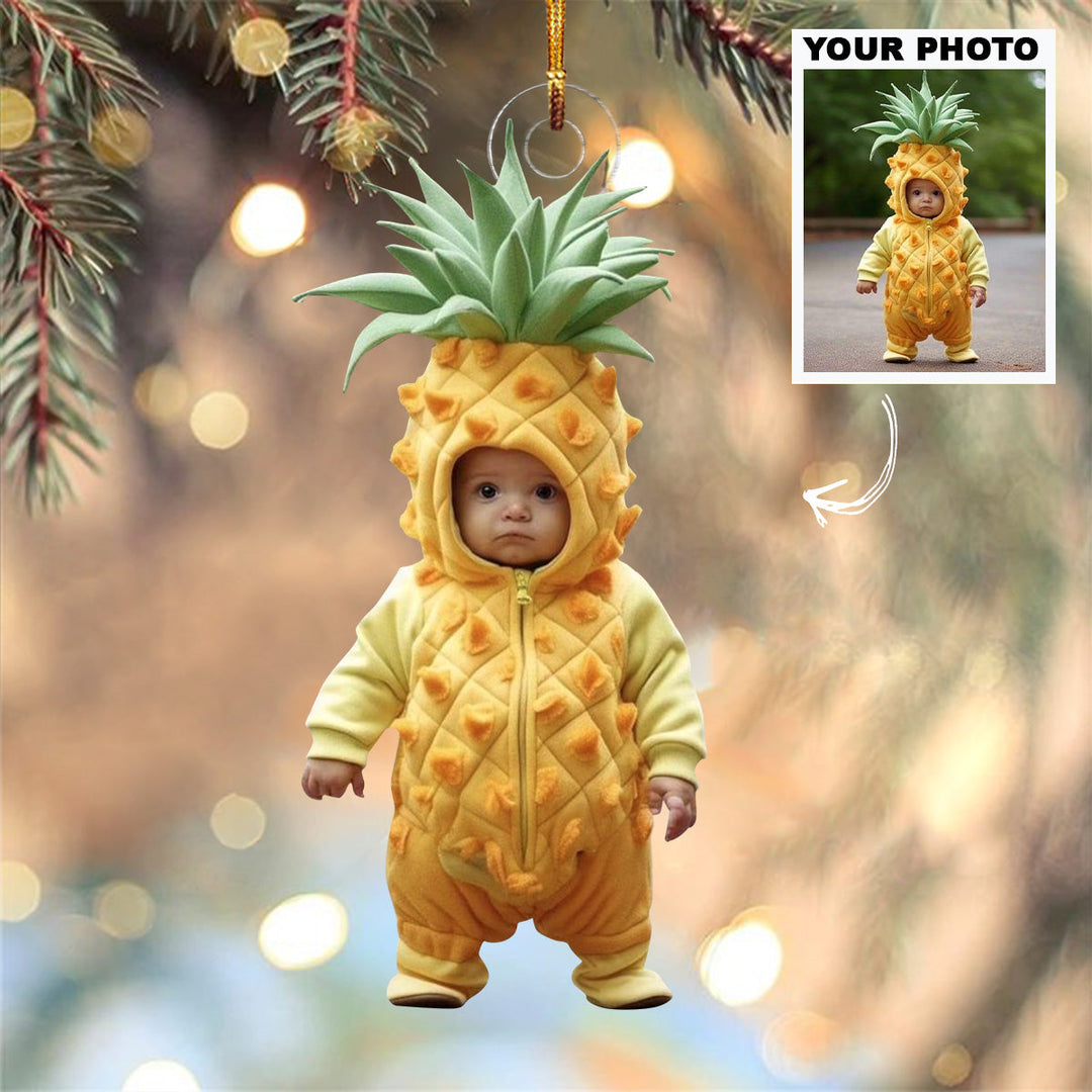 Family Costume - Personalized Photo Mica Ornament - Christmas Gift For Grandma, Grandpa, Family Members