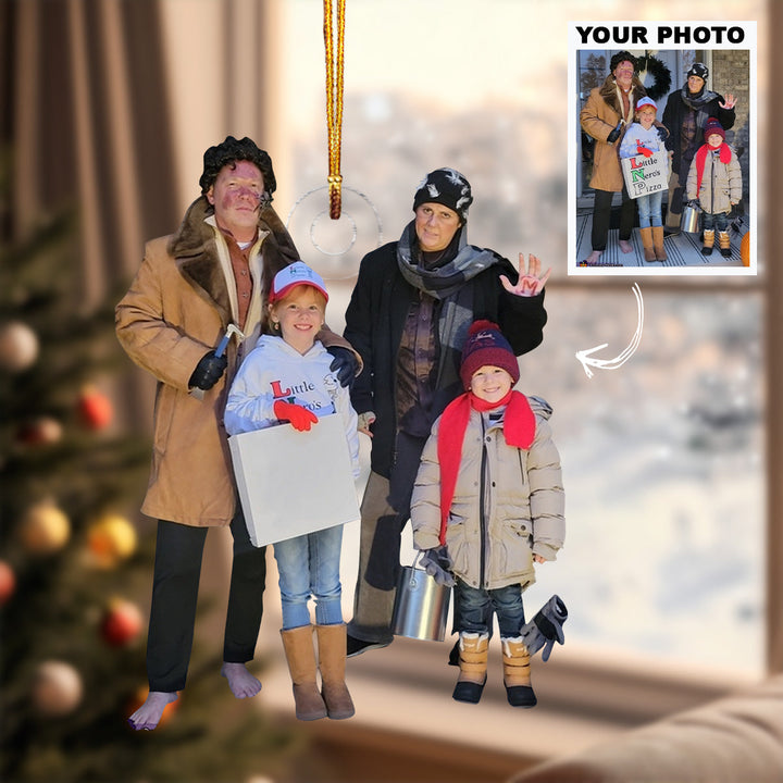Family Costume - Personalized Photo Mica Ornament - Christmas Gift For Grandma, Grandpa, Family Members