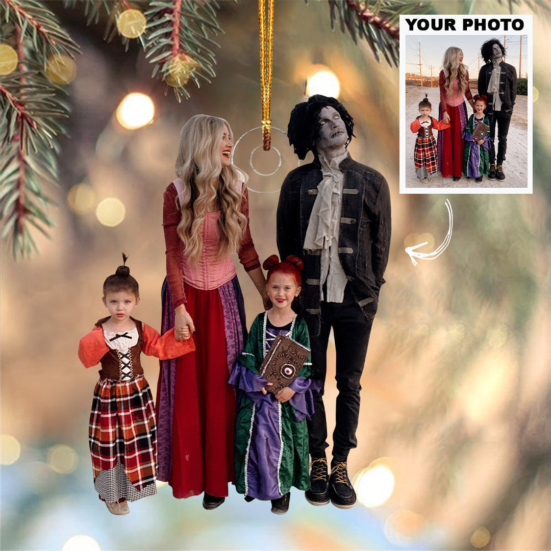 Family Costume - Personalized Photo Mica Ornament - Christmas Gift For Grandma, Grandpa, Family Members