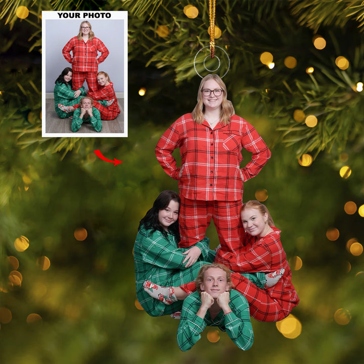 Bestie Funny Moment - Personalized Photo Mica Ornament - Christmas Gift For Friends