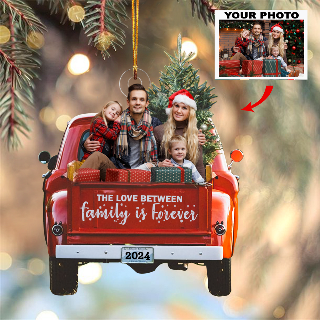 2024 Christmas V3 - Personalized Photo Mica Ornament - Christmas Gift For Grandma, Grandpa, Family Members UPL0VL019