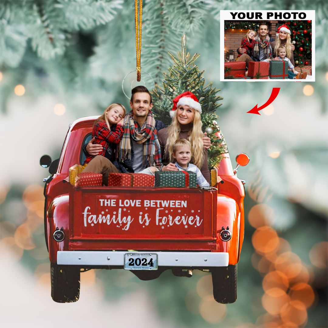 2024 Christmas V3 - Personalized Photo Mica Ornament - Christmas Gift For Grandma, Grandpa, Family Members UPL0VL019