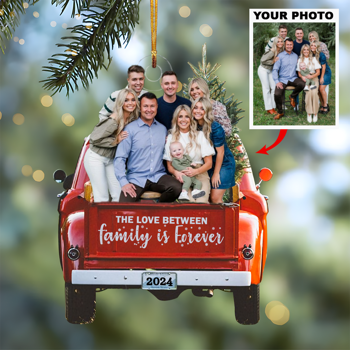 2024 Christmas V3 - Personalized Photo Mica Ornament - Christmas Gift For Grandma, Grandpa, Family Members UPL0VL019