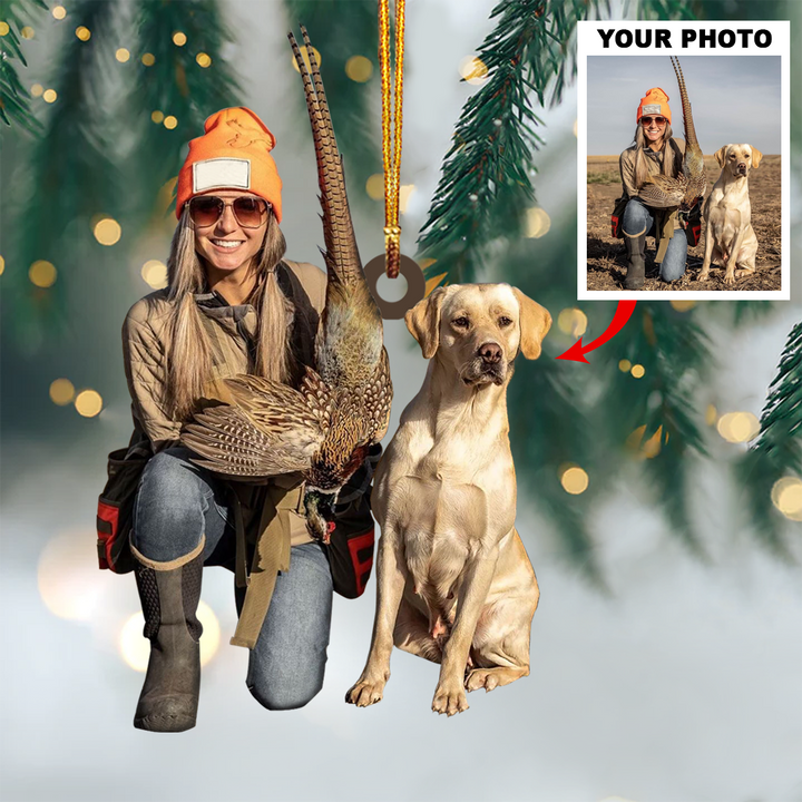 Wild Hunting - Personalized Photo Mica Ornament - Christmas Gifts For Hunting Lover