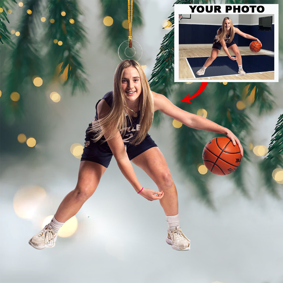 Personalized Photo Mica Ornament - Customized Your Photo Ornament V10 ARND036