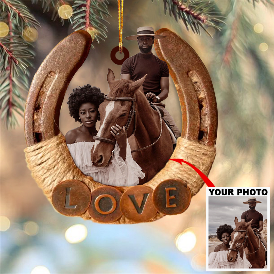 All You Need Is Love And A Horse - Personalized Photo Mica Ornament - Christmas Gift For Horse Lover UPL0VL006