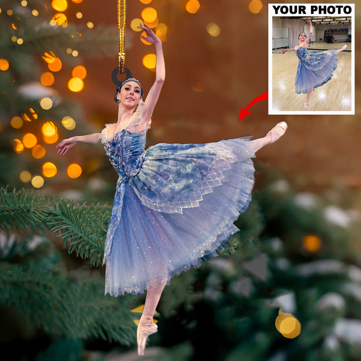 Personalized Photo Mica Ornament - Gift For Ballet Lover - Dancers Don't Need Wings To Fly ARND036