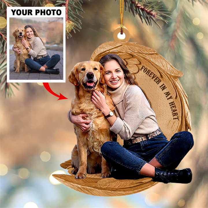 Personalized Photo Mica Ornament - Gift For Dog Lover - Forever In My Heart ARND036 UPL0VL001
