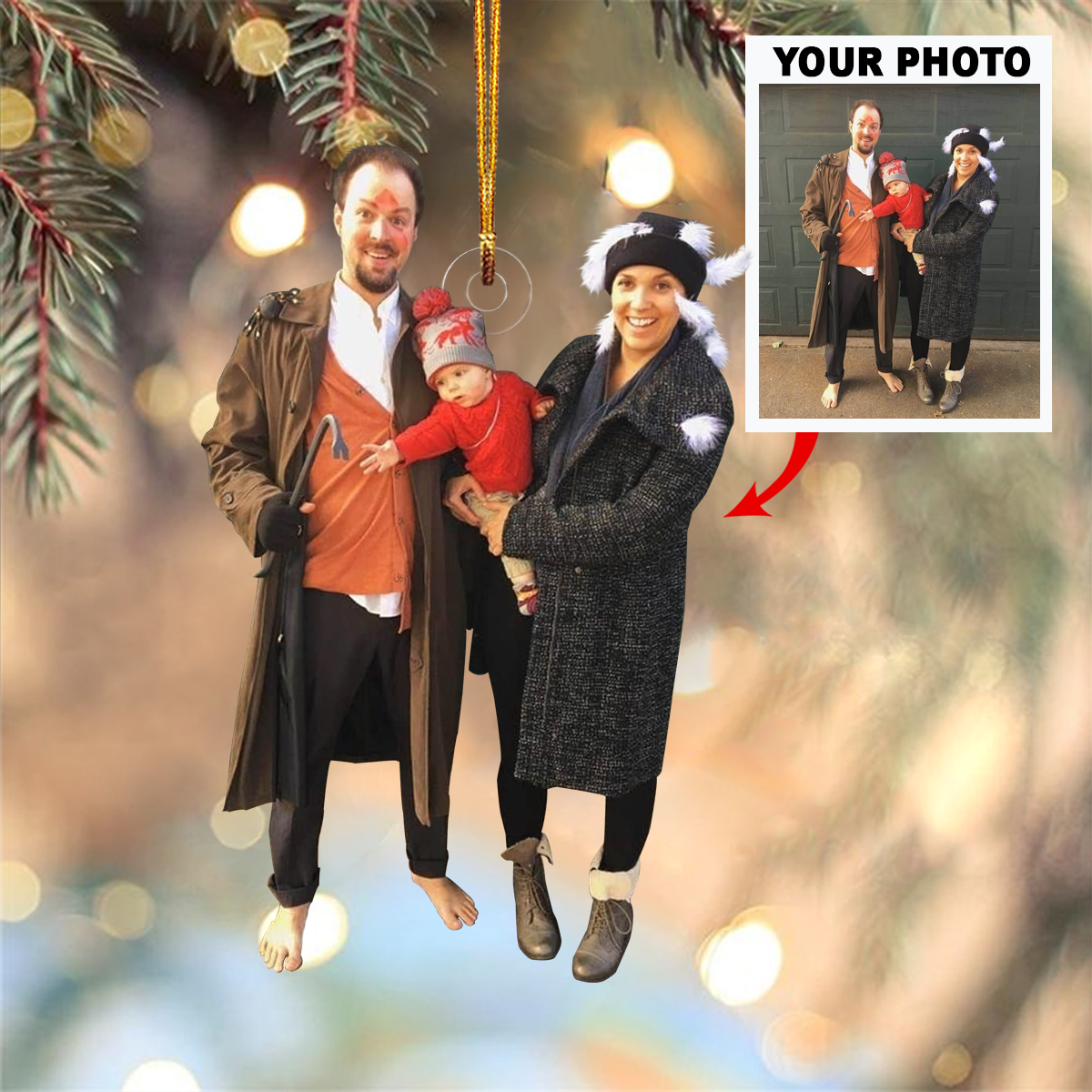 Photo Mica Ornament - Customized Your Photo Ornament V15 ARND036