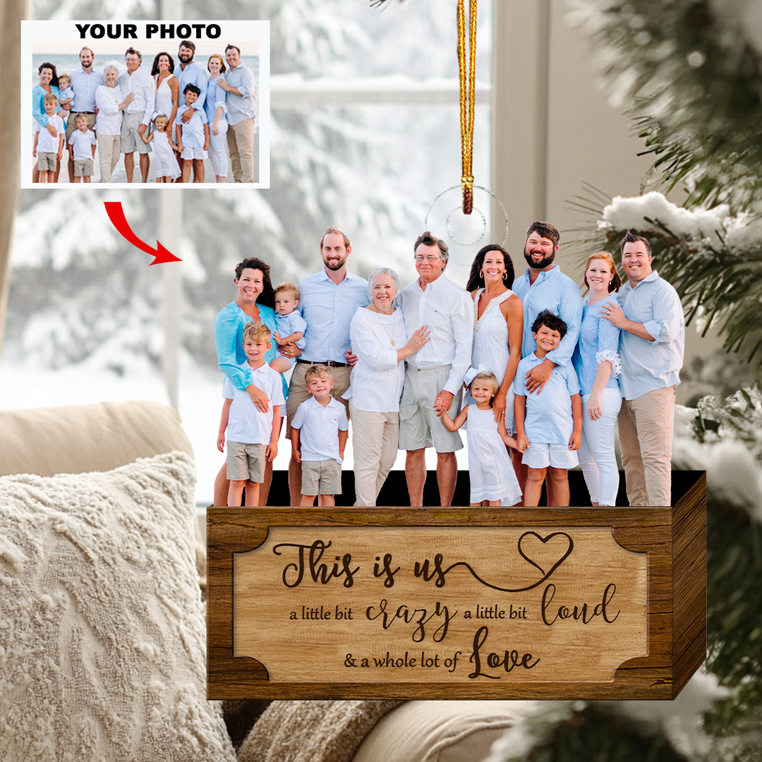 Personalized Photo Mica Ornament - Gift For Family - This Is My Family ARND036 UPL0VL003