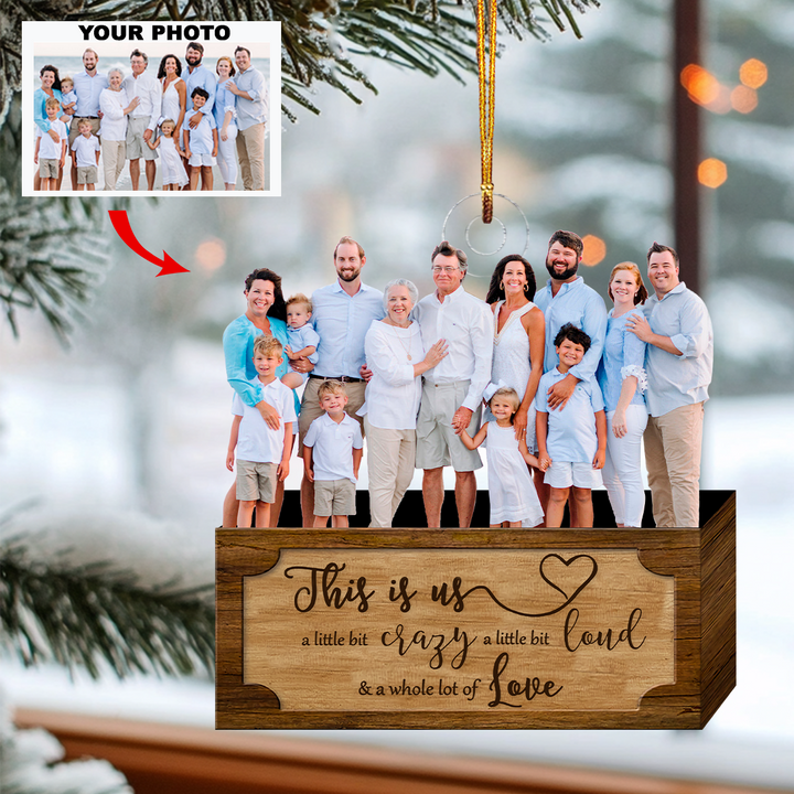 Personalized Photo Mica Ornament - Gift For Family - This Is My Family ARND036 UPL0VL003